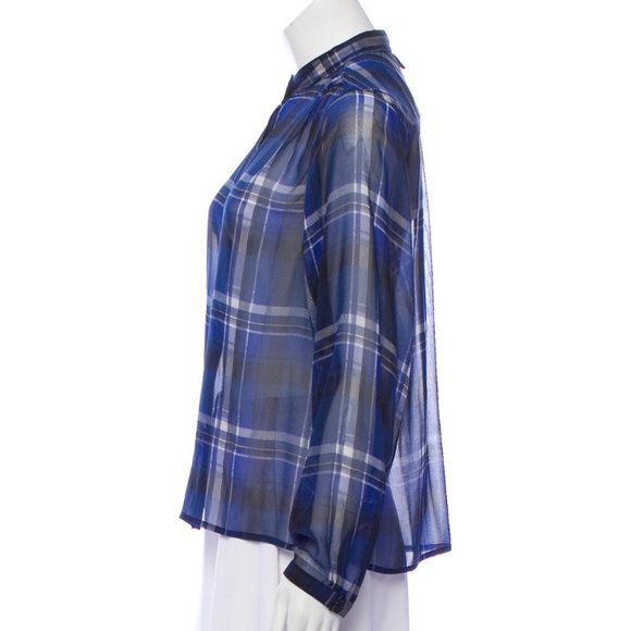 SOLD 🔥 Rag & Bone Plaid silk top - Picture 2 of 3